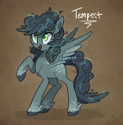 Size: 616x626 | Tagged: safe, artist:tsurime, imported from derpibooru, oc, oc only, oc:tempest, pegasus, pony, electricity, solo