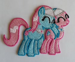 Size: 685x573 | Tagged: safe, artist:ethepony, imported from derpibooru, aloe, lotus blossom, pony, embroidery, patch, spa twins