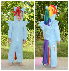 Size: 570x586 | Tagged: safe, artist:sugartartcrafts, imported from derpibooru, rainbow dash, human, clothes, costume, irl, irl human, photo, solo