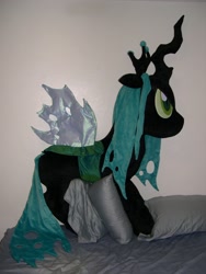 Size: 900x1200 | Tagged: safe, artist:bladespark, imported from derpibooru, queen chrysalis, irl, photo, plushie, solo