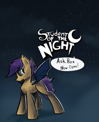 Size: 730x900 | Tagged: safe, artist:darkflame75, imported from derpibooru, scootaloo, bat pony, pony, ask, bat ponified, female, race swap, scootabat, solo, student of the night, tumblr