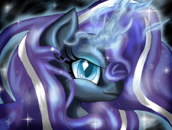 Size: 800x600 | Tagged: safe, artist:starletnightwind, imported from derpibooru, nightmare rarity, corrupted, female, magic, solo