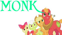 Size: 1280x720 | Tagged: safe, imported from derpibooru, apple bloom, applejack, big macintosh, granny smith, image macro, male, simple background, text, warcraft, white background, world of warcraft