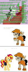 Size: 1192x3021 | Tagged: safe, artist:chocolatepony157, imported from derpibooru, sunset shimmer, oc, pony, birthday game, exploitable meme, meme