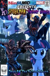 Size: 630x956 | Tagged: safe, artist:erichgrooms3, imported from derpibooru, twilight sparkle, cover, crossover, future twilight, spider-man, spider-man 2099, spidertwi