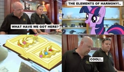 Size: 1024x597 | Tagged: safe, artist:steghost, imported from derpibooru, twilight sparkle, comic, elements of harmony, las vegas, pawn stars, rick harrison