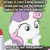 Size: 500x500 | Tagged: safe, edit, edited screencap, imported from derpibooru, screencap, sweetie belle, ponyville confidential, cropped, female, floppy ears, hoof on chin, meme, solo, sudden clarity sweetie belle