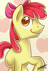 Size: 1000x1500 | Tagged: dead source, safe, artist:galaxyart, imported from derpibooru, apple bloom, earth pony, pony, applebuck, male, rule 63, solo