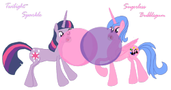 Size: 1280x676 | Tagged: safe, imported from derpibooru, twilight sparkle, bubblegum, shipping, sugerless bubblegum