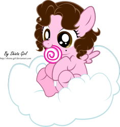 Size: 2356x2492 | Tagged: safe, artist:shinta-girl, imported from derpibooru, oc, oc only, oc:shinta pony, cloud, lollipop, solo