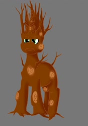 Size: 1400x2000 | Tagged: safe, artist:melinda chovexani, imported from derpibooru, ent, original species, plant pony, gray background, grumpy, lord of the rings, plant, ponified, simple background, solo