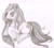 Size: 2492x2233 | Tagged: safe, artist:melinda chovexani, imported from derpibooru, oc, oc only, earth pony, pony, female, filly, mare, monochrome, pencil drawing, shading, solo, tail charm