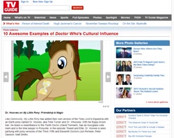Size: 1003x795 | Tagged: safe, imported from derpibooru, doctor whooves, time turner, human, article, doctor who, irl, irl human, link, photo, tardis, text, tv guide
