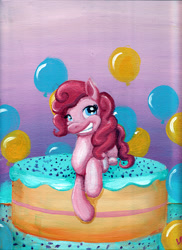 Size: 600x825 | Tagged: safe, artist:trish-the-stalker, imported from derpibooru, pinkie pie, female, solo, traditional art