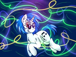 Size: 1024x768 | Tagged: safe, artist:shinkuma, imported from derpibooru, dj pon-3, vinyl scratch, female, solo