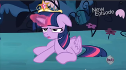 Size: 932x520 | Tagged: safe, imported from derpibooru, twilight sparkle, alicorn, pony, princess twilight sparkle (episode), season 4, big crown thingy, female, magic, mare, solo, twilight sparkle (alicorn)