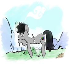 Size: 767x853 | Tagged: safe, artist:errorpony, imported from derpibooru, oc, oc only, oc:errorpony, glitch, solo
