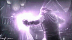 Size: 272x152 | Tagged: safe, edit, edited screencap, imported from derpibooru, screencap, changeling, a canterlot wedding, animated, boom, dark jedi, darth sidious, darth vader, emperor palpatine, galen marek, jedi, sith, star wars, star wars: the force unleashed, starkiller, the force unleashed