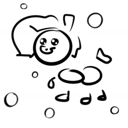 Size: 1200x1200 | Tagged: safe, artist:slavedemorto, imported from derpibooru, oc, oc only, abstract, animated, butt, monochrome, plot, solo