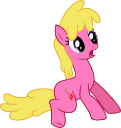 Size: 543x574 | Tagged: safe, artist:chainchomp2, imported from derpibooru, cherry berry, earth pony, pony, princess twilight sparkle (episode), background pony, female, mare, open mouth, shocked, simple background, solo, svg, transparent background, vector