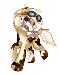 Size: 1059x1335 | Tagged: safe, artist:pepooni, imported from derpibooru, oc, oc only, pegasus, pony, dirty, female, goggles, mare, mouth hold, solo, wrench