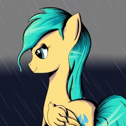 Size: 1280x1280 | Tagged: safe, artist:squiby-327, imported from derpibooru, sunshower raindrops, pegasus, pony, ask posey, ask, female, mare, rain, solo, tumblr, wet mane