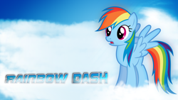 Size: 1920x1080 | Tagged: safe, artist:2bitmarksman, artist:doktorrf, imported from derpibooru, rainbow dash, cloud, cloudy, solo, vector, wallpaper, wingboner