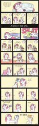 Size: 2480x7993 | Tagged: safe, artist:bobthedalek, imported from derpibooru, 33 1-3 lp, dj pon-3, long play, vinyl scratch, oc, oc:vinyl's mother, pony, unicorn, bath, chair, clock, comic, couch, cute, female, foal, haircut, highchair, origin story, paint, paint in hair, paint on fur, parent, shocked, sink