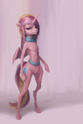 Size: 1100x1650 | Tagged: safe, artist:assasinmonkey, imported from derpibooru, princess cadance, anthro, female, solo