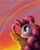 Size: 978x1222 | Tagged: safe, artist:zigword, imported from derpibooru, pinkie pie, female, rainbow, solo, sunset