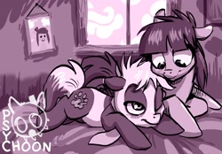 Size: 2379x1656 | Tagged: safe, artist:psychoon, imported from derpibooru, oc, oc only, oc:pandy, oc:soulbreath, panda pony, pegasus, pony, blushing, female, lesbian, shipping