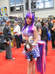 Size: 3000x4000 | Tagged: safe, artist:sarahn29, imported from derpibooru, smarty pants, twilight sparkle, human, convention, cosplay, irl, irl human, new york comic con, new york comic con 2012, nycc, photo, plushie