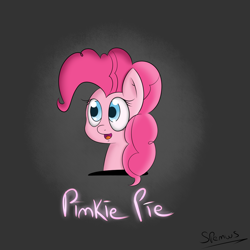 Size: 2000x2000 | Tagged: safe, artist:spenws, imported from derpibooru, pinkie pie, cute, female, open mouth, ponk, portrait, practicing, smiling, solo