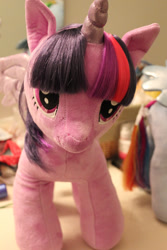 Size: 1280x1920 | Tagged: safe, imported from derpibooru, twilight sparkle, alicorn, pony, build-a-bear, custom, customized toy, female, irl, mare, photo, plushie, twilight sparkle (alicorn)