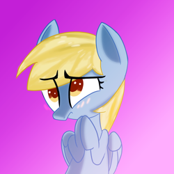 Size: 1000x1000 | Tagged: safe, artist:january3rd, imported from derpibooru, derpy hooves, pegasus, pony, blushing, cute, derpabetes, female, mare, shy, solo