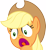 Size: 3154x3438 | Tagged: safe, artist:baumkuchenpony, imported from derpibooru, applejack, faic, female, portrait, screaming, simple background, solo, tongue out, transparent background, vector, wide eyes