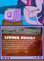 Size: 563x771 | Tagged: safe, imported from derpibooru, twilight sparkle, creationism, drama, exploitable meme, facehoof, fail, fallacy, logical fallacy, meme, obligatory pony, text, tv meme