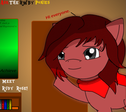 Size: 957x851 | Tagged: artist needed, safe, imported from derpibooru, pony, ponified, ruby rose, rwby, solo