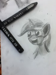 Size: 720x960 | Tagged: safe, artist:roflpony, imported from derpibooru, lyra heartstrings, pony, unicorn, bust, female, graphite drawing, graphite pencil, mare, portrait, sketch, solo, traditional art