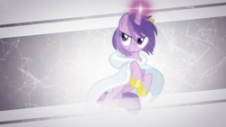 Size: 1024x576 | Tagged: safe, artist:omniscient-duck, artist:overmare, imported from derpibooru, amethyst star, sparkler, unicorn, collaboration, female, mare, solo, wallpaper