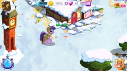 Size: 1136x640 | Tagged: safe, imported from derpibooru, clover the clever, twilight sparkle, female, gameloft, solo