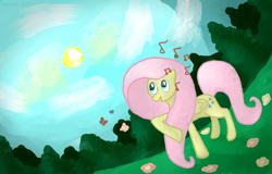 Size: 1600x1024 | Tagged: safe, artist:mister_doktor, imported from derpibooru, fluttershy, female, forest, solo