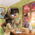 Size: 900x900 | Tagged: safe, artist:pluckyninja, artist:speteryos, imported from derpibooru, octavia melody, canterlot, croissant, evening, female, solo, tea
