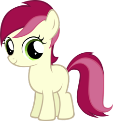 Size: 864x924 | Tagged: safe, artist:moongazeponies, imported from derpibooru, roseluck, earth pony, pony, female, filly, filly roseluck, looking at you, show accurate, simple background, solo, transparent background, younger