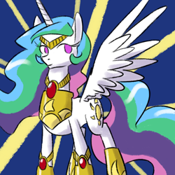 Size: 700x700 | Tagged: safe, artist:goat train, imported from derpibooru, princess celestia, armor, solo