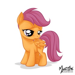 Size: 1000x1000 | Tagged: safe, artist:mysticalpha, imported from derpibooru, scootaloo, female, sad, scootasad, solo