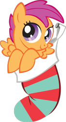 Size: 1082x1996 | Tagged: safe, imported from derpibooru, scootaloo, chimney, christmas, christmas stocking, cute, cutealoo, female, solo