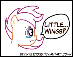 Size: 1133x881 | Tagged: safe, artist:bronielicious, imported from derpibooru, scootaloo, flight to the finish, fanfic art