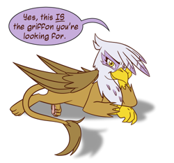 Size: 500x466 | Tagged: safe, artist:gilded-wings, imported from derpibooru, gilda, griffon, female, solo, tumblr