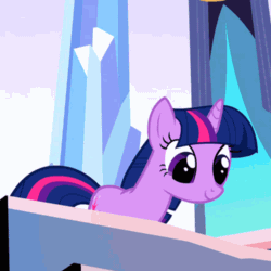 Size: 500x500 | Tagged: safe, artist:dtkraus, edit, edited screencap, imported from derpibooru, screencap, twilight sparkle, pony, unicorn, the crystal empire, animated, bipedal, clapping, creepy, cropped, evil, evil grin, evil wanker, eyes closed, female, floppy ears, gendo pose, glare, grin, hooves together, just as planned, mare, pure unfiltered evil, rapeface, scheming, shrunken pupils, slasher smile, smiling, smirk, solo, unicorn twilight